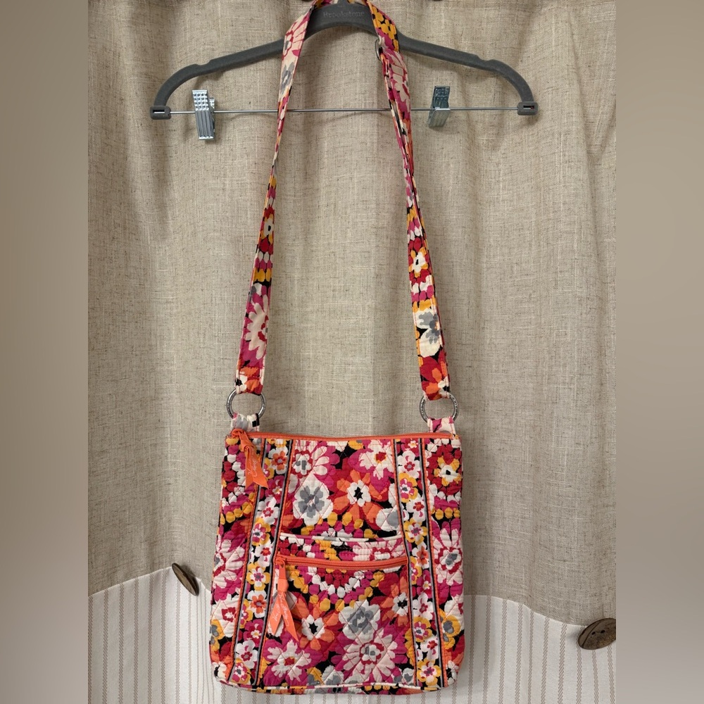 Vera Bradley Pink and Orange Floral Crossbody Bag